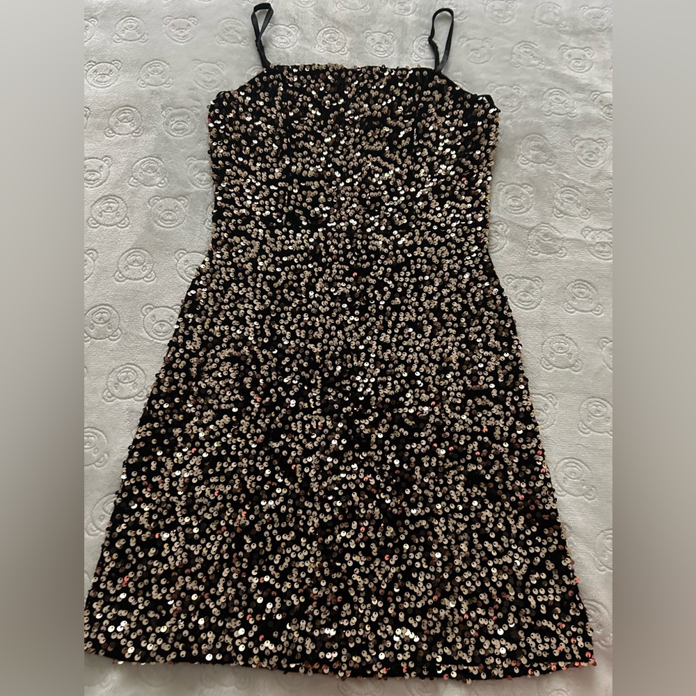 Glamorous Black Sequin Mini Dress